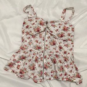 Floral bodice tank top